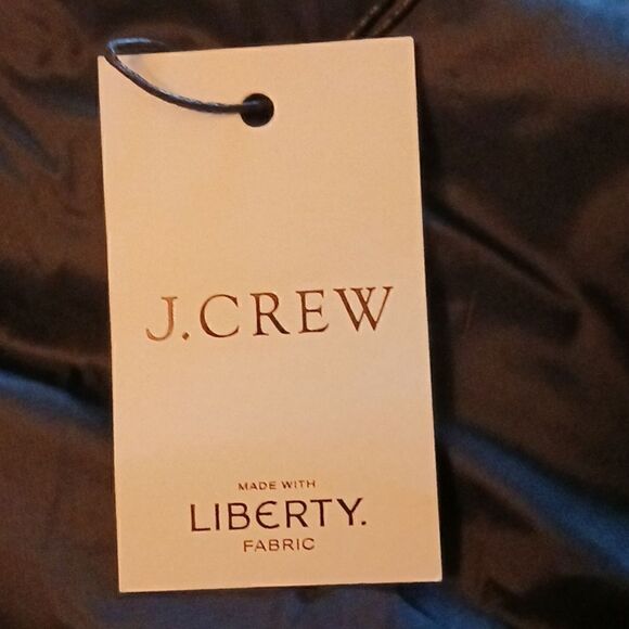J CREW Liberty Print Cinched Waist Puffer Jacket Blue NWT XSMALL - Picture 12 of 15